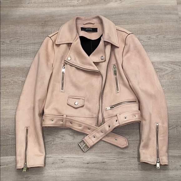 zara pink suede jacket